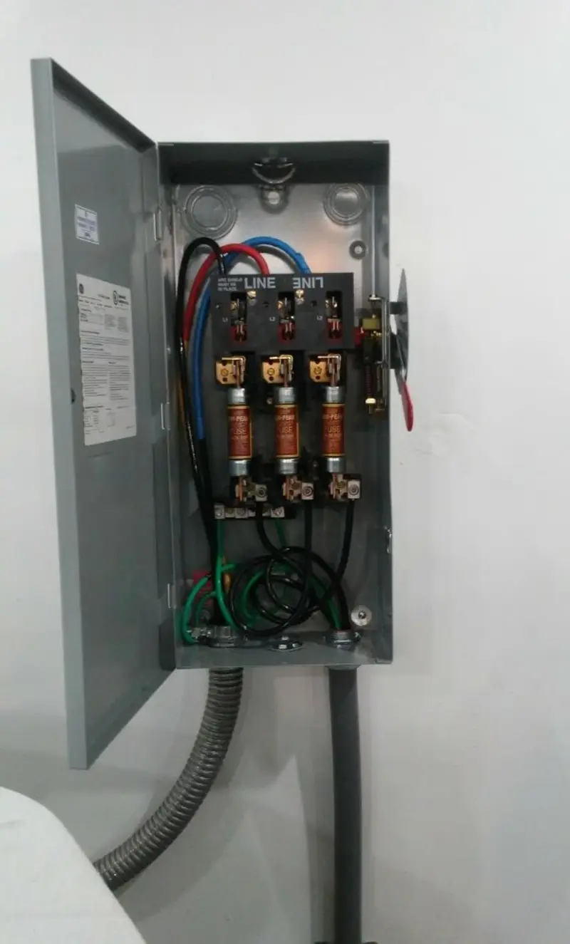 Three-phase disconnect switch installed for Electrical Wiring & Rewiring in Pawtucket